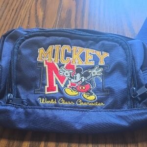 Vintage Mickey Mouse Embroidered Bag – Navy Mini Fanny Pack